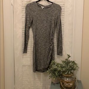 Grey Knit Maternity Midi Dress